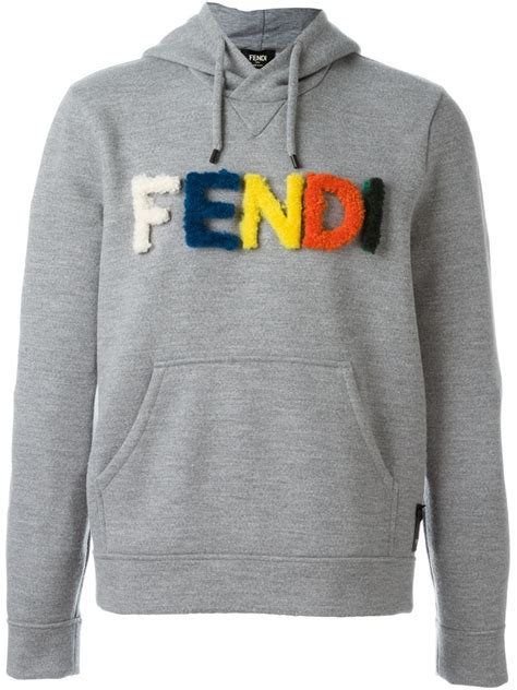 fendi hoodie grey
